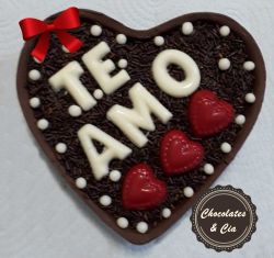 Coração de Chocolate "eu te amo"