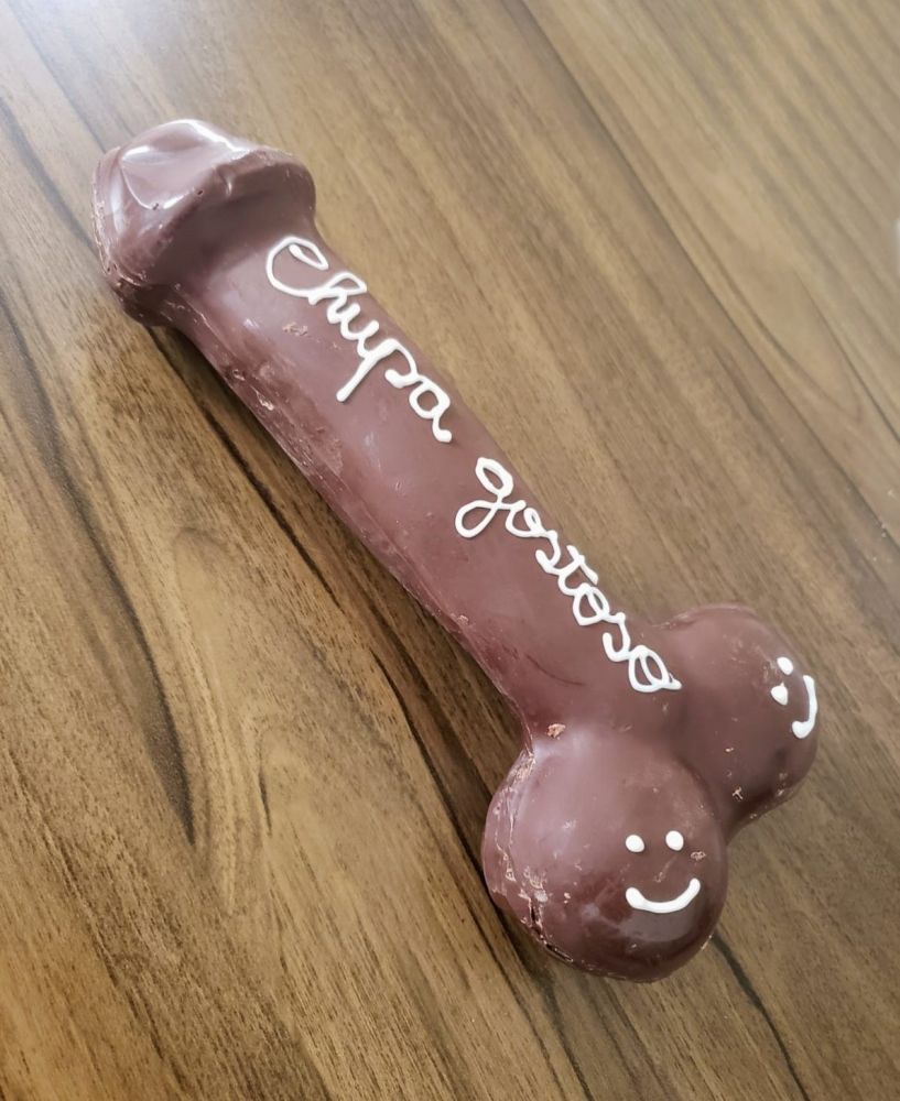 Penis de Chocolate Roliço e Recheado Imagem 1